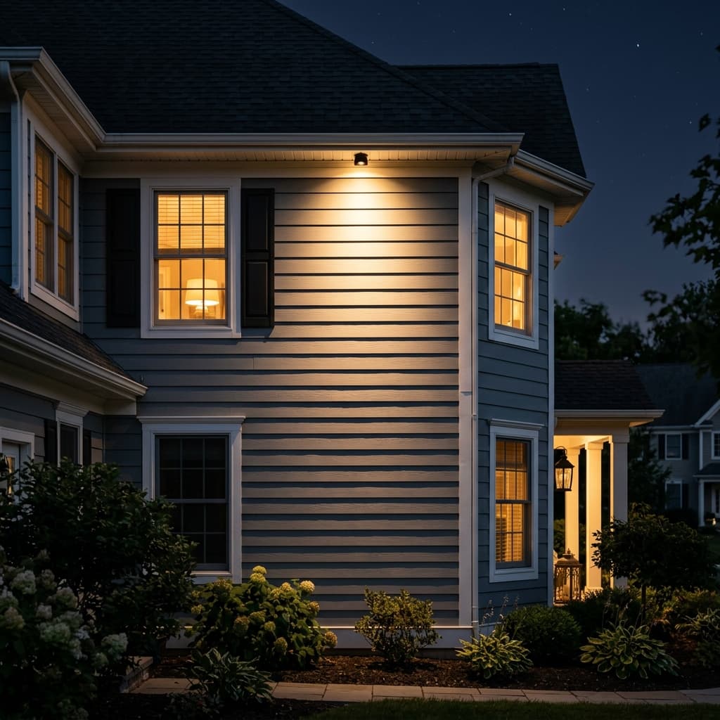 Soffit Lighting Between Windows
