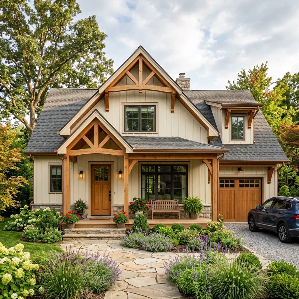 A beautiful home showcasing Modern Cottage Siding