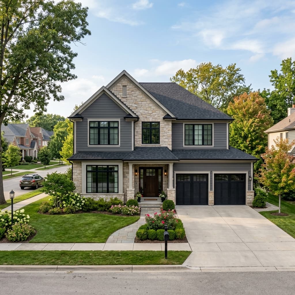 A beautiful home showcasing Modern Grid Patterns