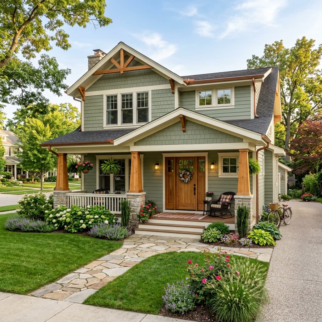 A beautiful home showcasing Sage Green Paint Ideas